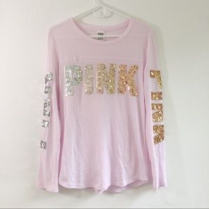VS PINK Long Sleeve with Sequins